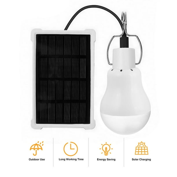 New 20W Solar Panel Power LED Bulb Light Outdoor Camping Tent Energy Lamp USA New 20W Solar Panel Power LED Bulb Light Outdoor Camping Tent Energy Lamp USA